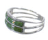 Turquoise Opal Inlay Silver Southwestern Ring Size 5-3/4 QX79520